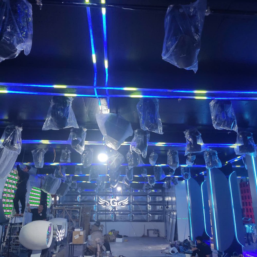 Thi công dự án Nightlife – Lắp đặt hệ thống đèn LED và loa âm trần cao cấp
