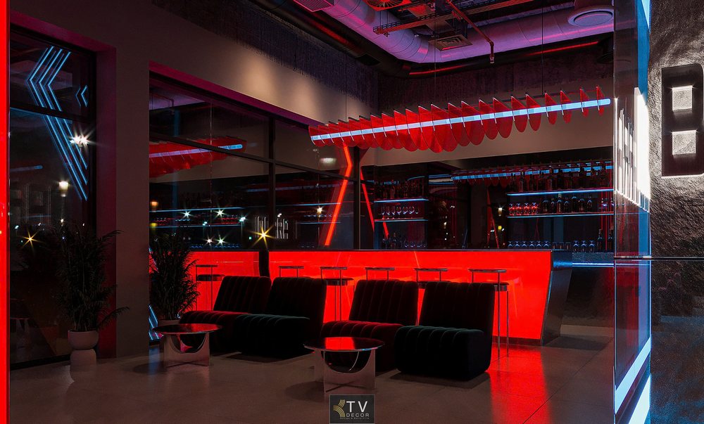Không Gian Quầy Bar Trong Club BiDa – Thiết Kế Nội Thất Ấn Tượng Đậm Phong Cách Ánh Sáng Hiện Đại