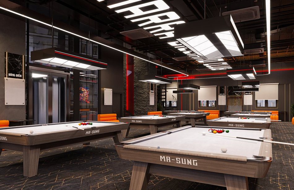 Thiết kế quán bida đẹp, thi công Billiards Club chuyên nghiệp – Không gian giải trí đỉnh cao