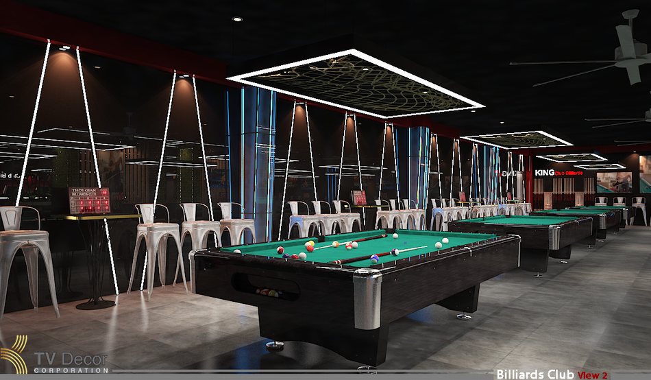 Mẫu thiết kế Billiards Club sang trọng – Tối ưu không gian, nâng tầm trải nghiệm khách hàng