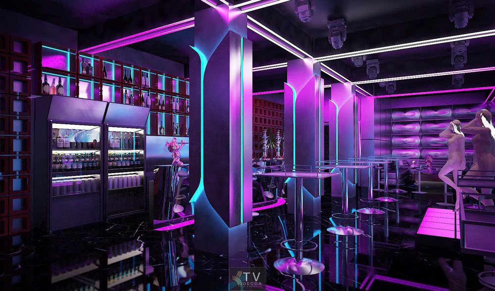 thiết kế quán bar lounge, thi công bar nightlife, setup vận hành bar, thiết kế ánh sáng bar lounge, sân khấu bar hiện đại, nội thất lounge, bar LED tím hồng, KTV DECOR, thiết kế quán bar chuyên nghiệp