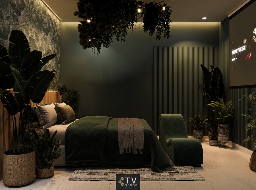 Thiết Kế Nội Thất Phòng Khách Sạn Lãng Mạn Phong Cách Tropical Emerald Romantic