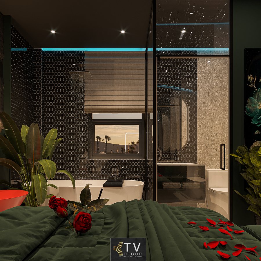 thiết kế thi công khách sạn tình yêu, thiết kế nội thất khách sạn chủ đề lãng mạn, phòng khách sạn boutique art, thi công phòng khách sạn cao cấp, KTV DECOR