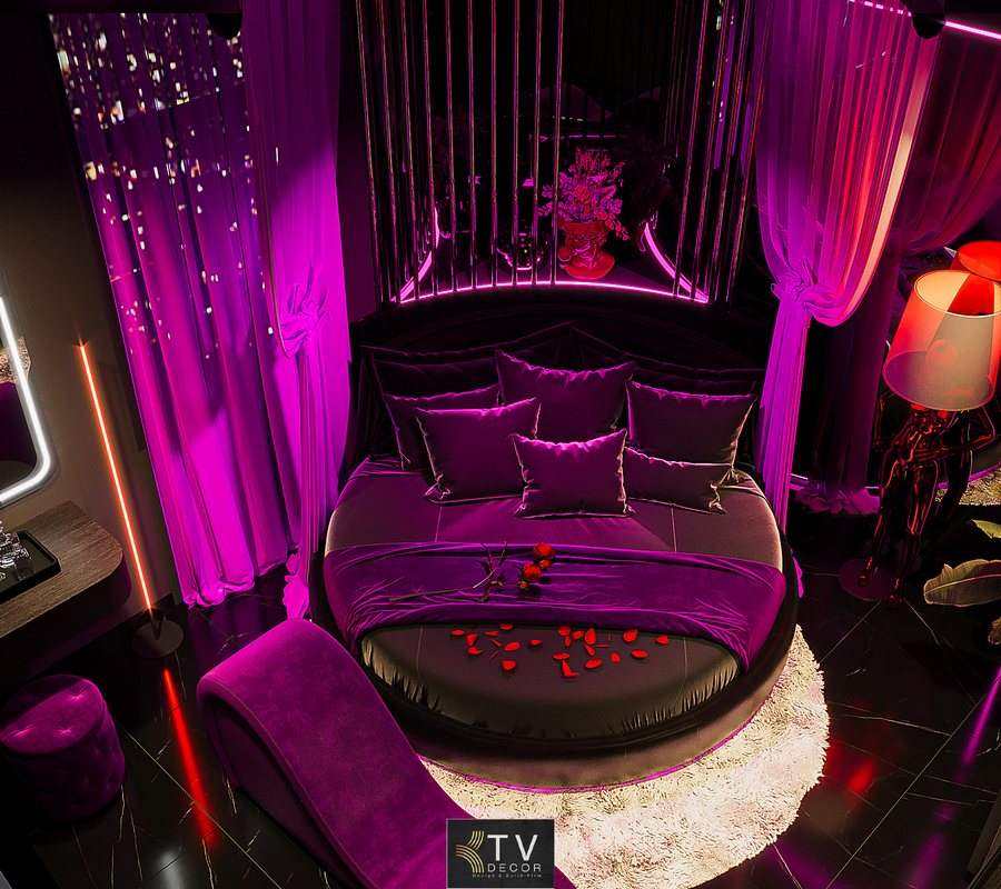 thiết kế phòng khách sạn chủ đề, thi công khách sạn tình yêu, thiết kế phòng lãng mạn, phòng chủ đề romantic, KTV GROUP, nội thất khách sạn boutique 