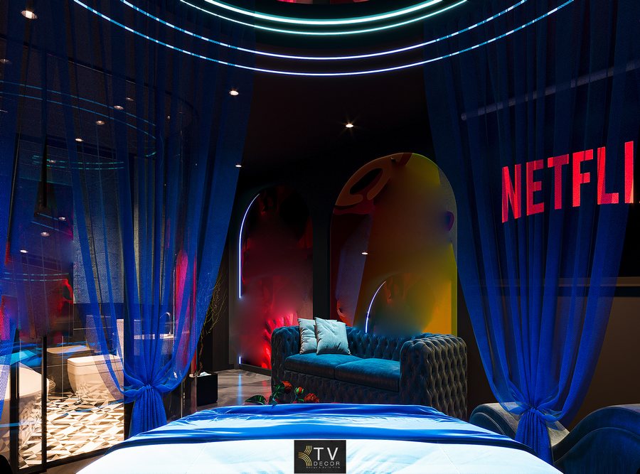 Thiết kế thi công phòng khách sạn chủ đề tình yêu lãng mạn – Sang trọng, hiện đại, thu hút khách