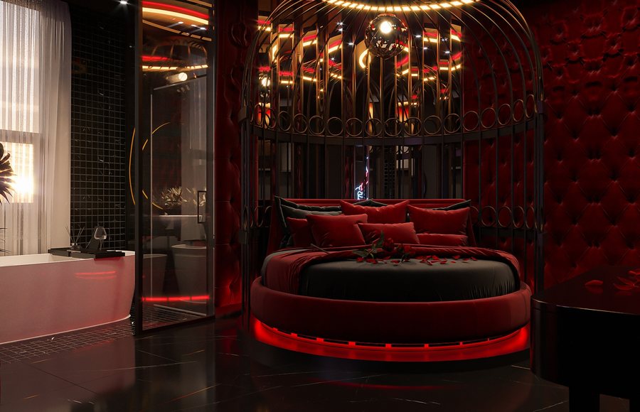 Thiết kế thi công hoàn thiện bởi KTV Group với vật liệu cao cấp, màu sắc ấn tượng và phong cách hiện đại, mang đến phòng nghỉ độc đáo – đẳng cấp.