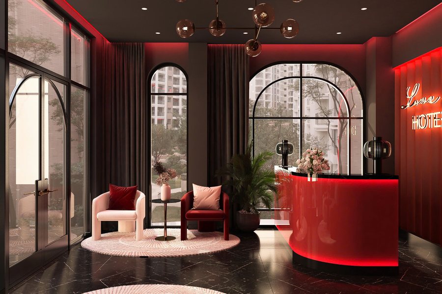 Thiết Kế Thi Công Nội Thất Sảnh Tiếp Tân Khách Sạn Sang Trọng – Phong Cách Hiện Đại 2025 