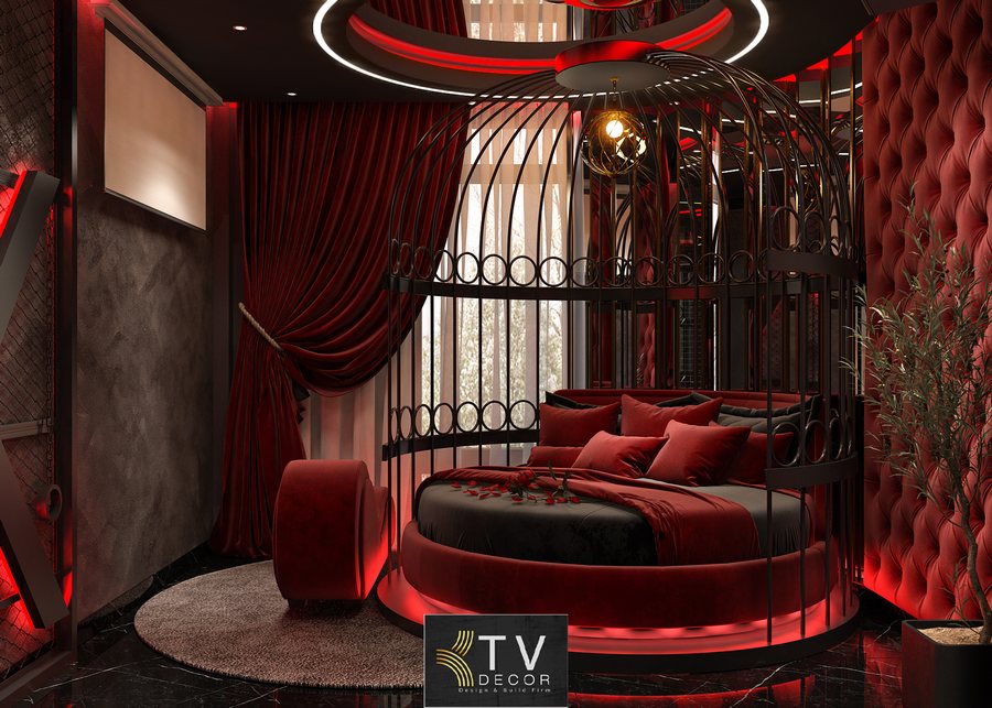 Thiết Kế Thi Công Nội Thất Phòng Khách Sạn Chủ Đề Tình Yêu Lãng Mạn Đẳng Cấp Luxury Romantic