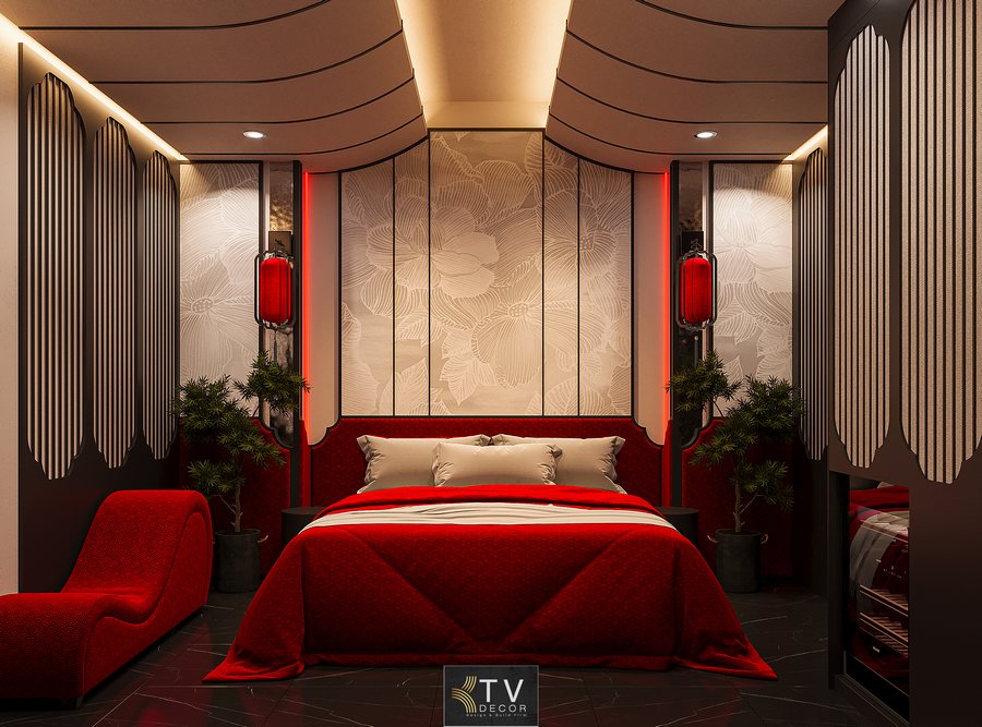 Thiết kế thi công nội thất phòng khách sạn chủ đề tình yêu phong cách Á Đông hiện đại – Một không gian lãng mạn & tinh tế 