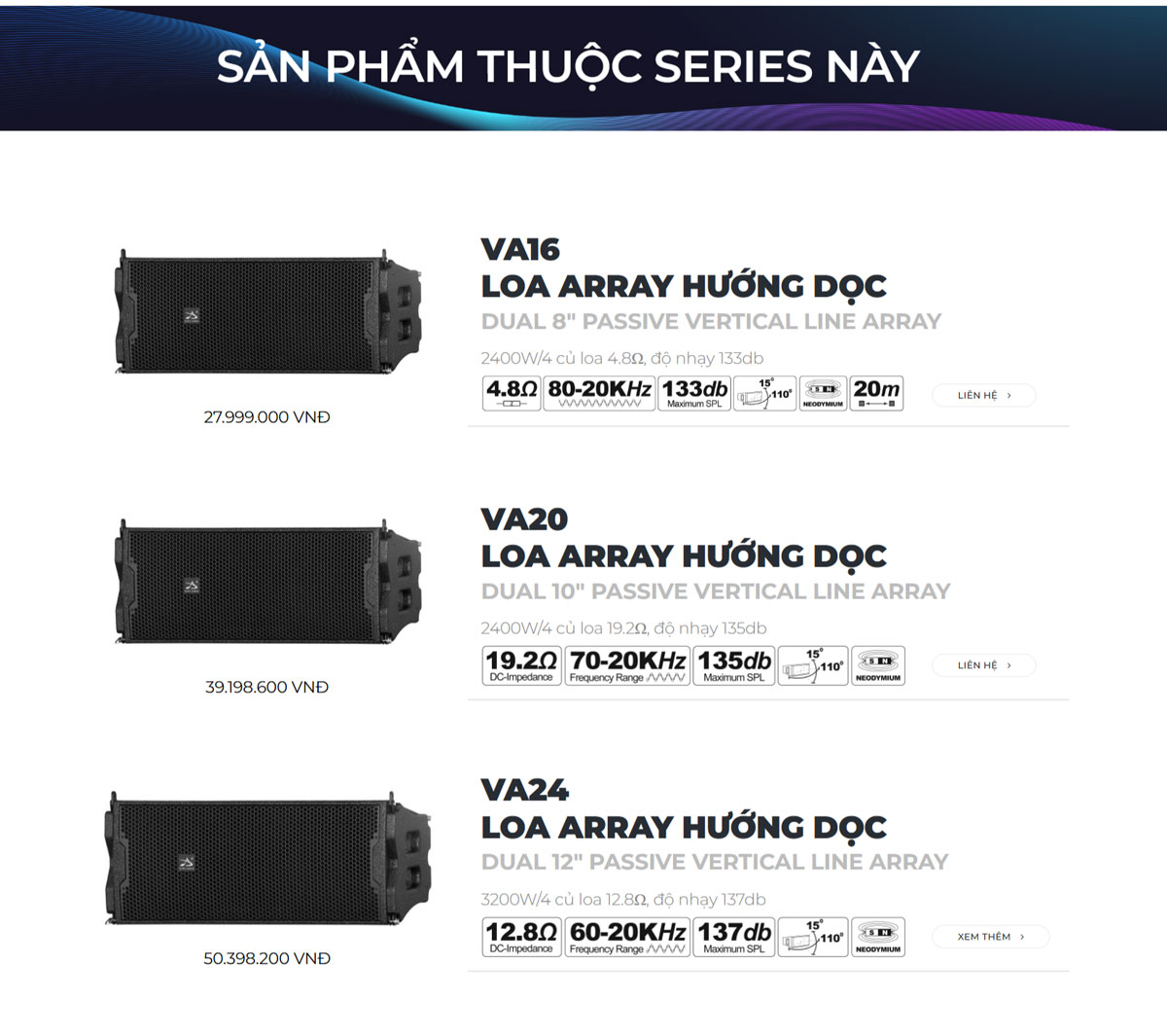 Loa Array Hướng Dọc L Series công nghệ dẫn sóng ổn định 