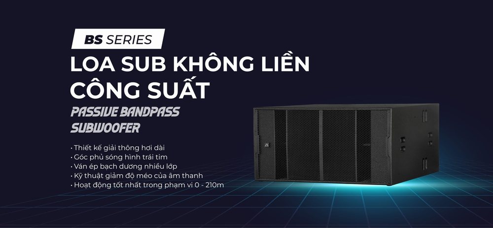 BS Series Passive Bandpass Subwoofer – Loa Sub Không Liền Công Suất Cho Nightlife, Âm Thanh Bar, Club & Karaoke 