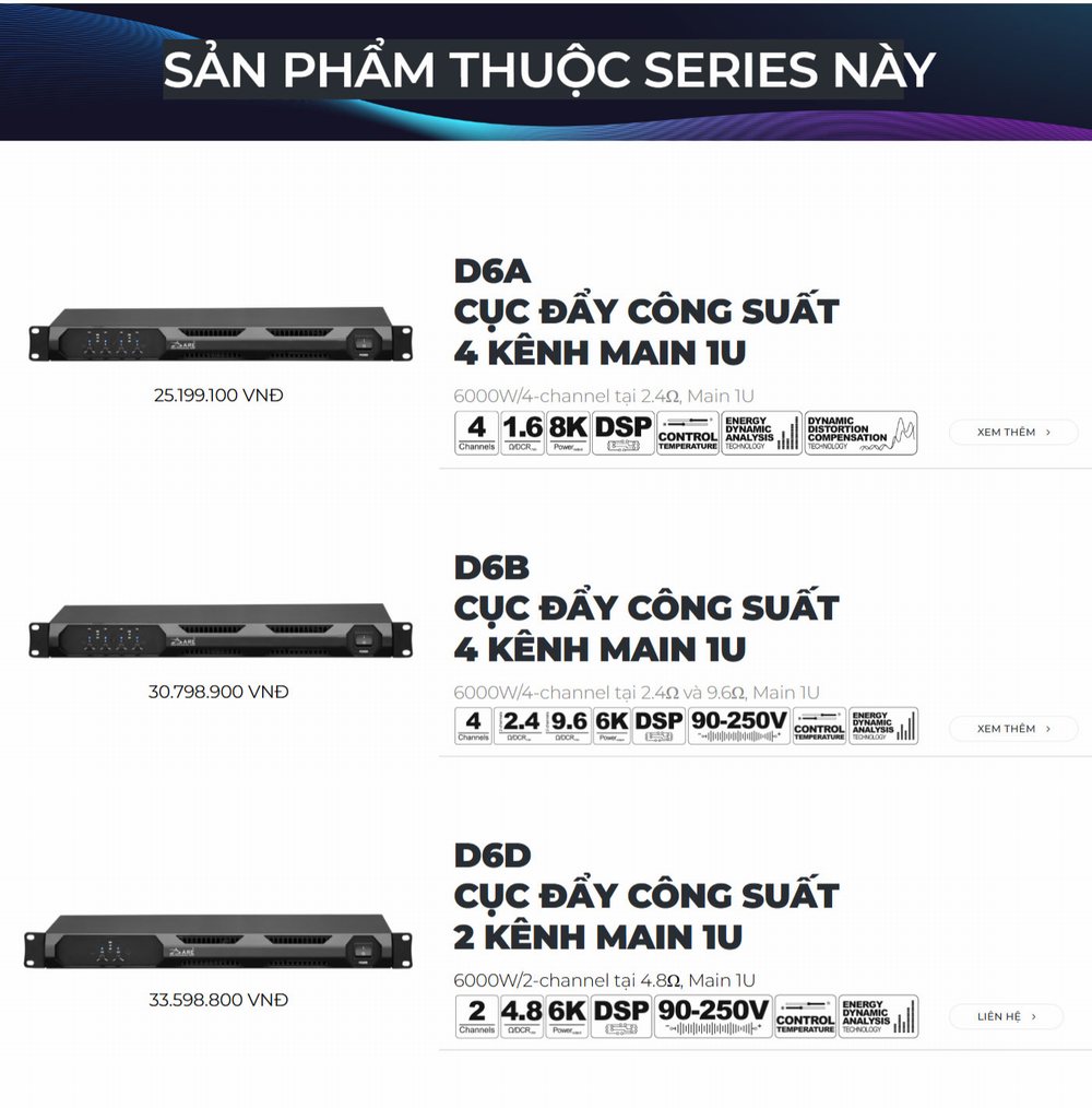 Cục Đẩy Công Suất D-Series – Amplifier DSP Class-D (2023) Hiệu Suất Vượt Trội 3