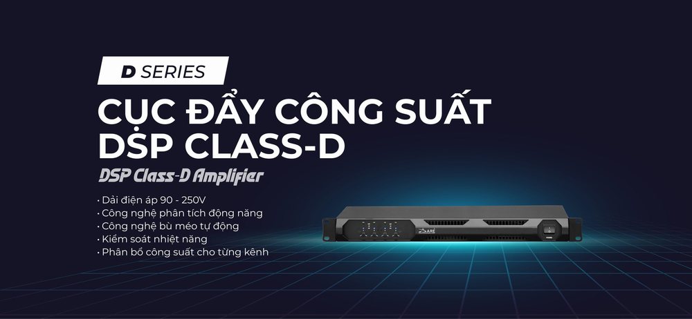 Cục Đẩy Công Suất D-Series – Amplifier DSP Class-D (2023) Hiệu Suất Vượt Trội 1
