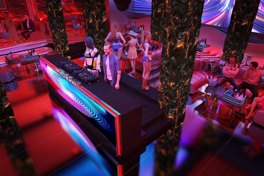 Không gian DJ Bar Club TPHCM đẳng cấp, bàn DJ hiện đại kết hợp màn hình LED sống động, mang đến trải nghiệm âm nhạc bùng nổ. 