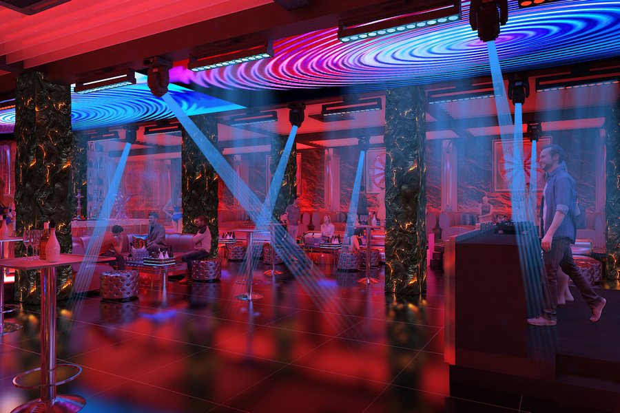 Thiết kế thi công Bar Club tại TPHCM với hệ thống ánh sáng LED hiện đại, mang đến không gian nightlife đẳng cấp 