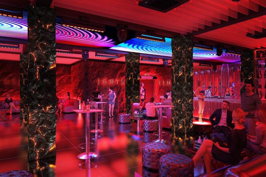 Thiết kế thi công Bar Club hiện đại tại Quận 1 TP.HCM với ánh sáng LED ấn tượng và nội thất sang trọng