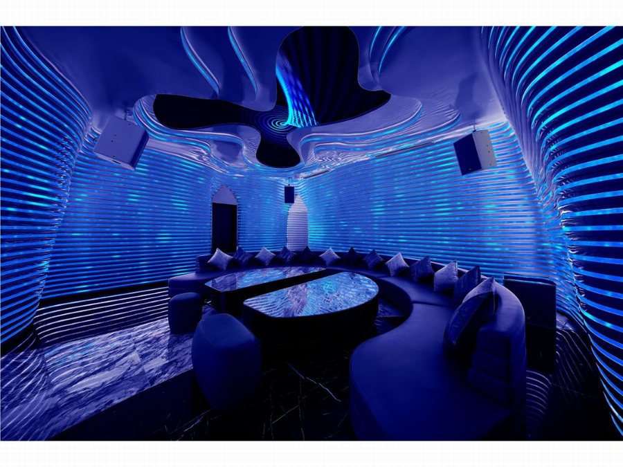 Thiết kế thi công karaoke tại Bình Phước phong cách hiện đại với đèn LED 3D và nội thất cao cấp
