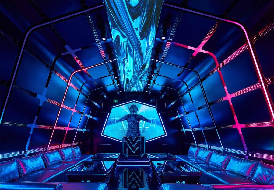 Thiết kế thi công karaoke tại Bình Phước phong cách giả lập tương lai với hệ thống LED và nội thất hiện đại