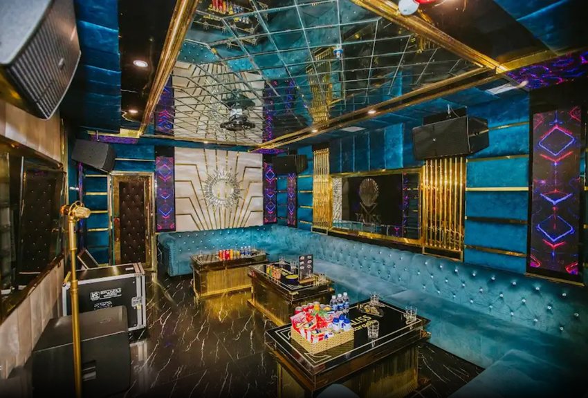 Thi công phòng karaoke 30m2 Phan Thiết  Karaoke phong cách Galaxy LED tại Phan Thiết 