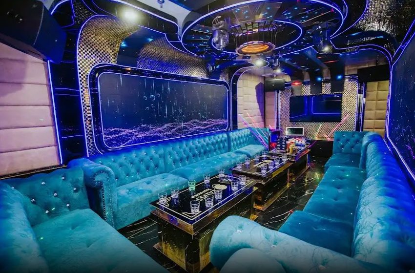 Nội thất karaoke cao cấp tại Bình Thuận  Hệ thống đèn LED karaoke Bình Thuận  Thi công cách âm phòng karaoke tại Phan Thiết 