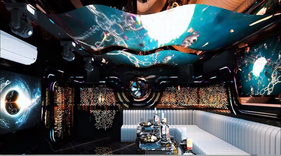 Mẫu KTV Vĩnh Long kết hợp bar lounge cao cấp  Thiết kế phòng karaoke KTV theo yêu cầu tại Vĩnh Long