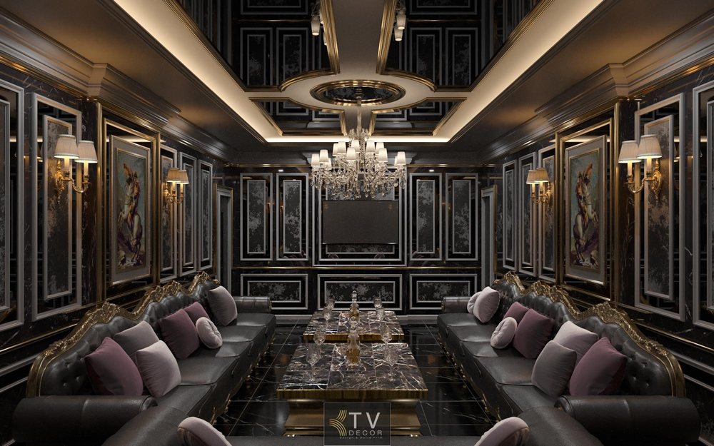Thiết Kế Thi Công Phòng KTV Karaoke Phong Cách Tân Cổ Điển – Neo-Classical Luxury