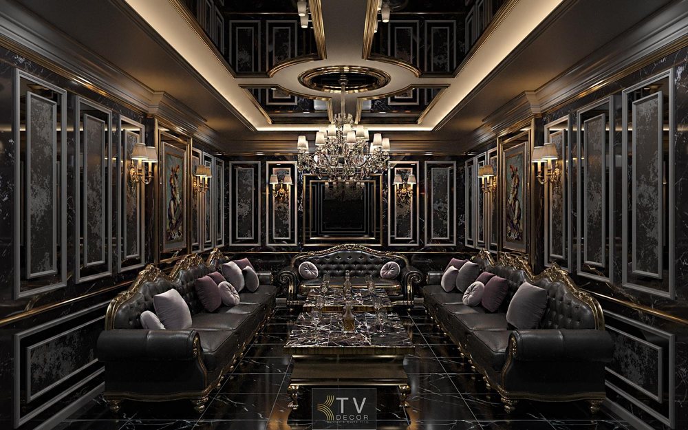 Thiết Kế Thi Công Phòng KTV Karaoke Phong Cách Tân Cổ Điển – Neo-Classical Luxury 2