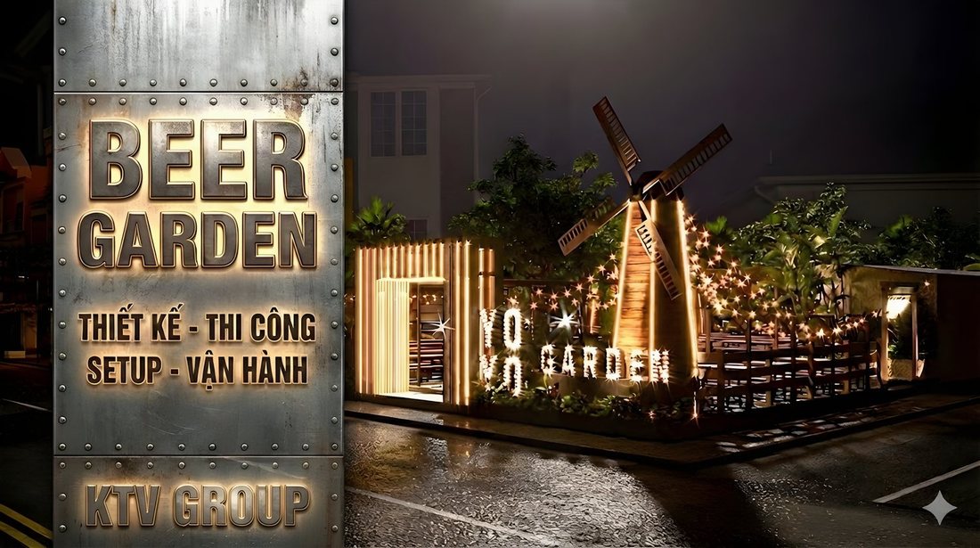 Thiết Kế – Thi Công – Setup – Vận Hành Beer Garden Trọn Gói | KTV GROUP 