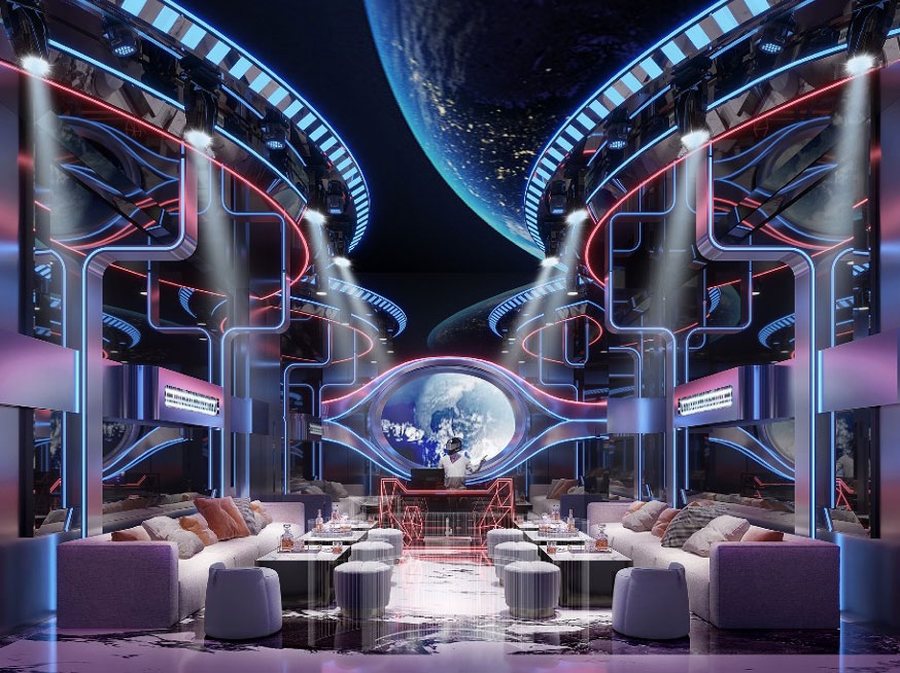 Phòng karaoke VIP với trần sao (Star Ceiling) 