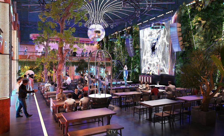 Thiết kế nhà hàng garden kết hợp bar lounge sáng tạo Nhà hàng phong cách nhiệt đới sang trọng do KTV Group thực hiện