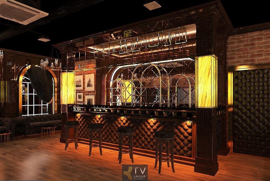 Thiết kế nội thất quán pub phong cách cổ điển sang trọng