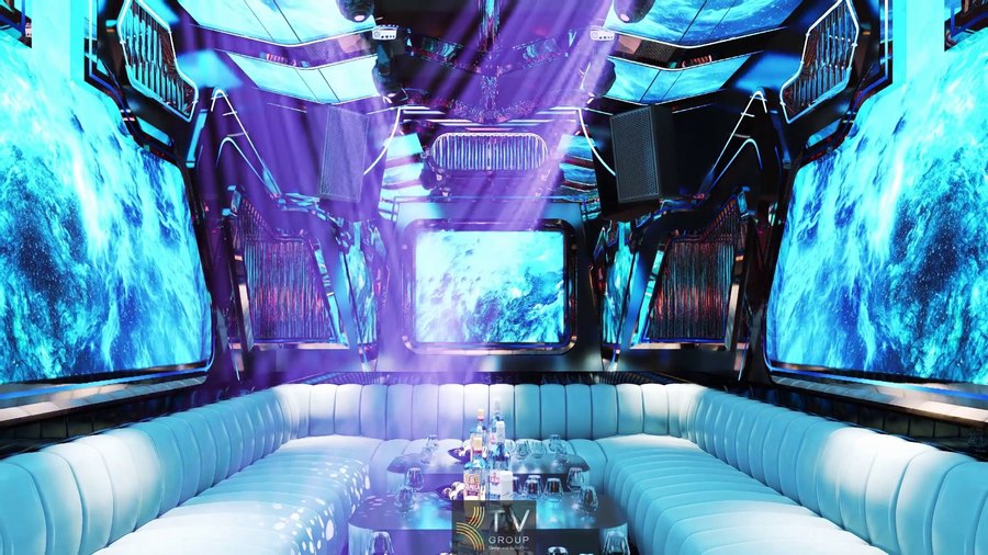 Thiết kế phòng karaoke VIP phong cách vũ trụ với hệ thống LED toàn diện – KTV GROUP