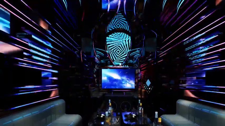 Thiết kế Karaoke KTV phong cách Không Gian Ánh Sáng LED Full Room hiện đại, hệ thống LED 360 độ toàn phòng, tạo hiệu ứng thị giác đẳng cấp và sang trọng.
