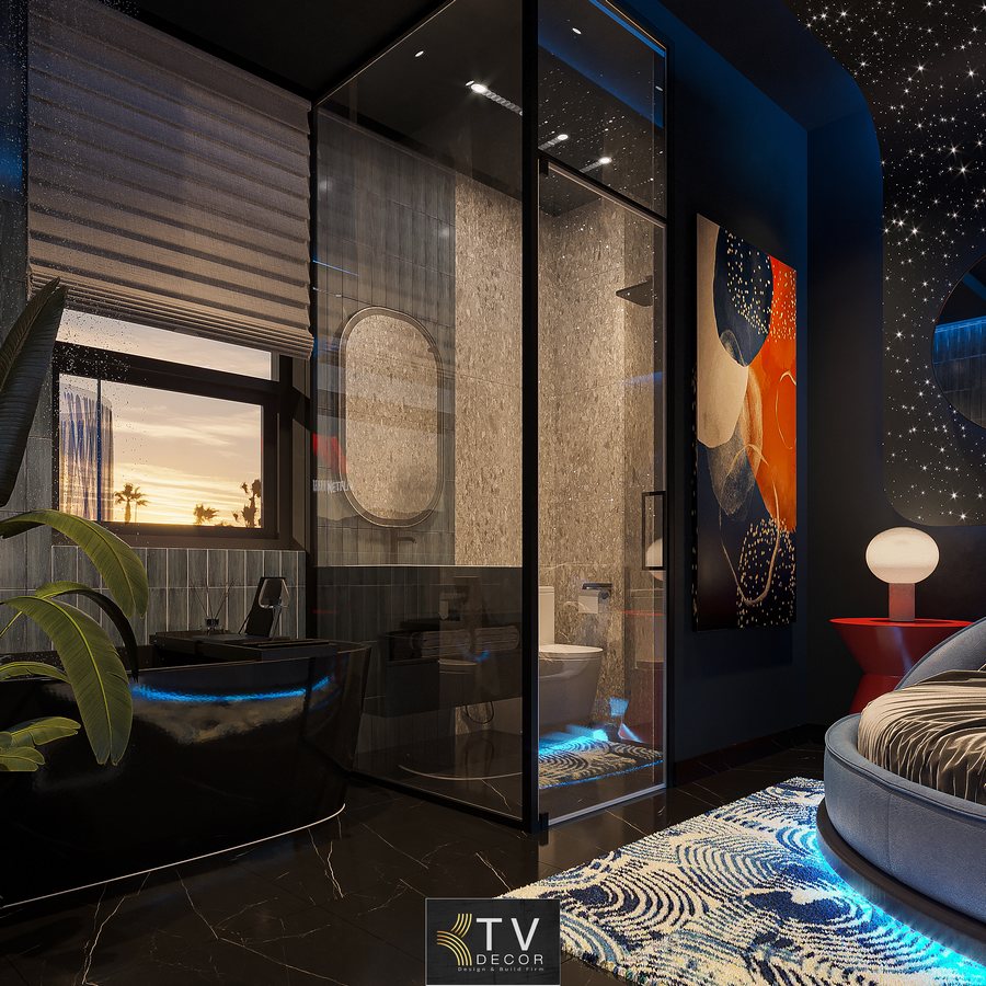 Không gian khách sạn hiện đại với thiết kế tiện nghi tối đa Thiết kế phòng khách sạn phong cách hiện đại pha luxury Nội thất phòng khách sạn tinh tế với gam màu trung tính sang trọng