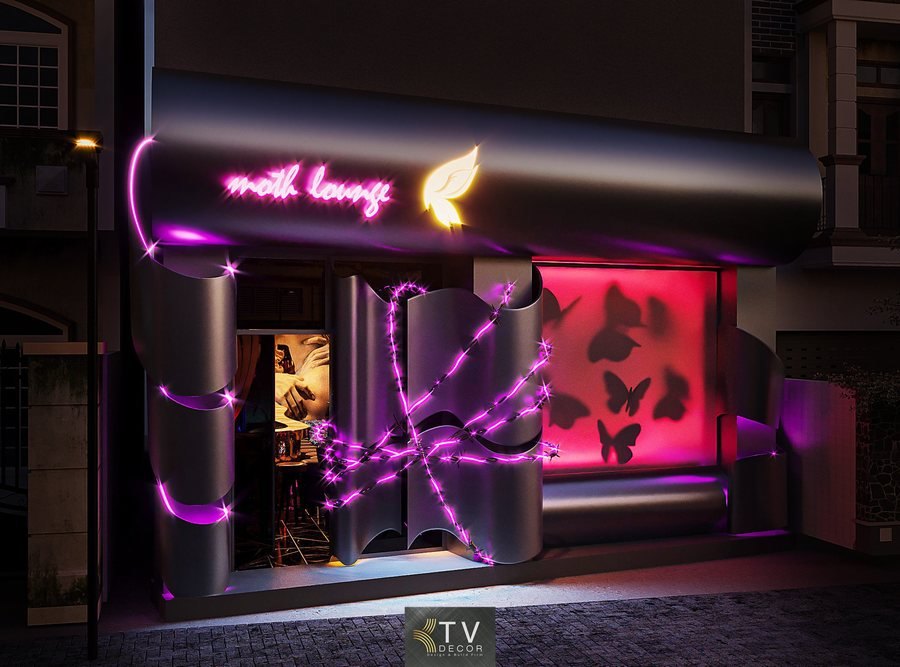 Thi công quán Bar Lounge hiện đại, sử dụng hệ thống chiếu sáng nghệ thuật và vật liệu sang trọng.