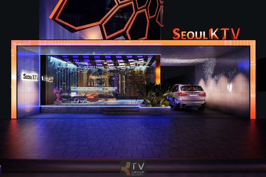 Thiết Kế Mặt Tiền Karaoke Hiện Đại – Hiệu Ứng Ánh Sáng LED Nghệ Thuật, Thu Hút Mọi Ánh Nhìn Khi Đêm Về