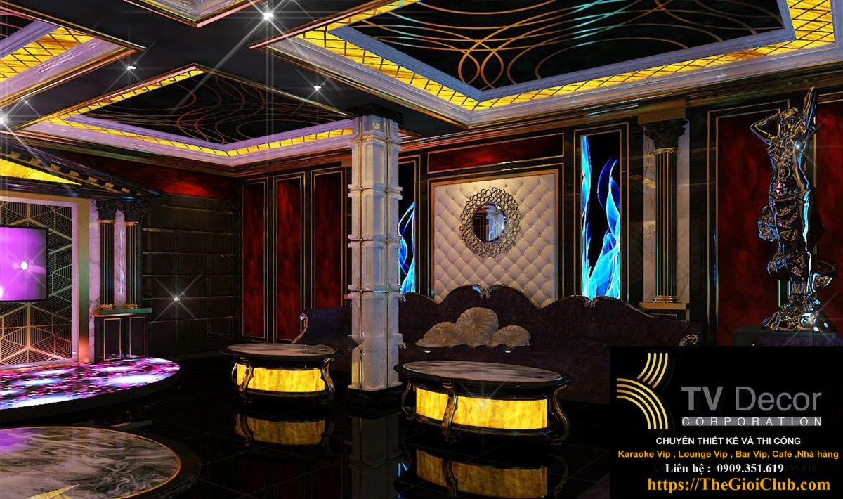 Mẫu thiết kế phòng ,karaoke Tân cổ điển, hoàng gia KTV179 2334