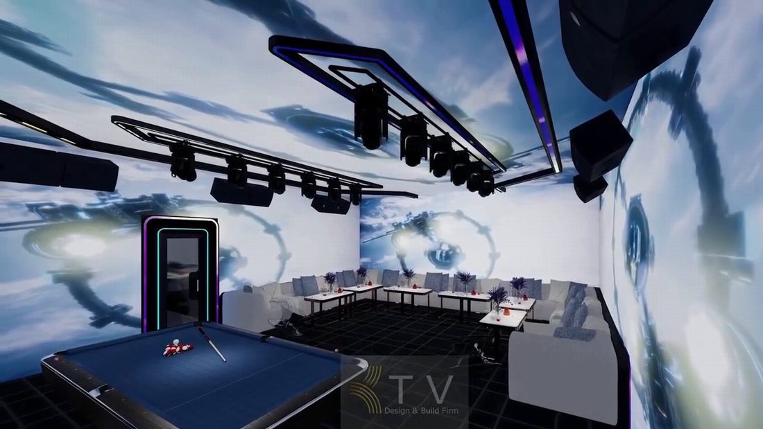 KTV GROUP thiết kế thi công Karaoke 5D 6D hiện đại chuẩn xu hướng Nightlife. 1
