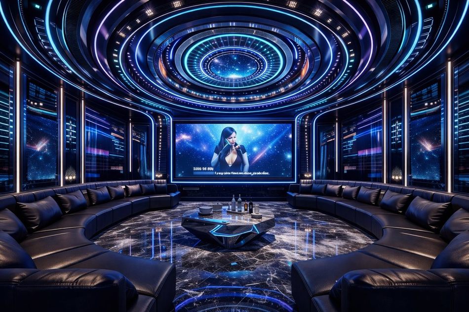 Thi công karaoke hiện đại tối ưu chi phí đầu tư Mẫu phòng karaoke phong cách Future Luxury độc đáo