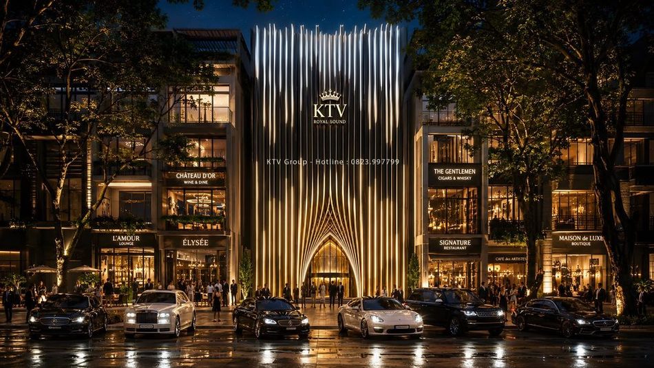 Thiết kế karaoke VIP kết hợp ánh sáng LED nghệ thuật