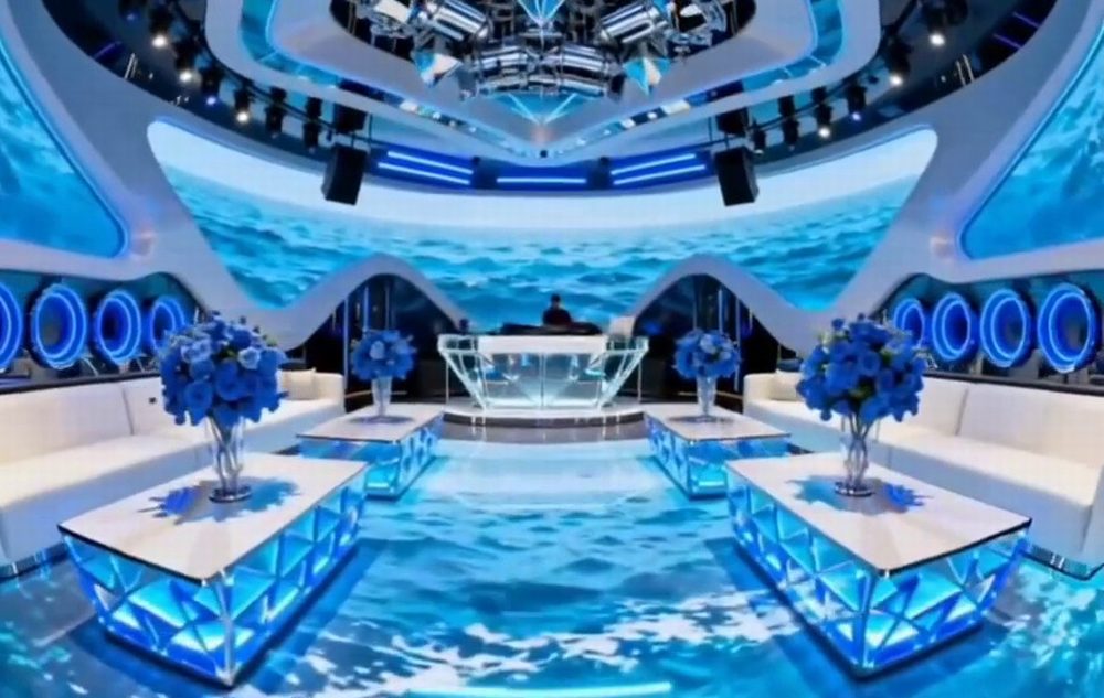 Không gian karaoke sang trọng với hệ thống LED toàn cảnh