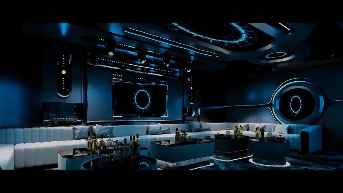 Thiết kế thi công karaoke sang trọng bền đẹp phong cách Futuristic Luxury.