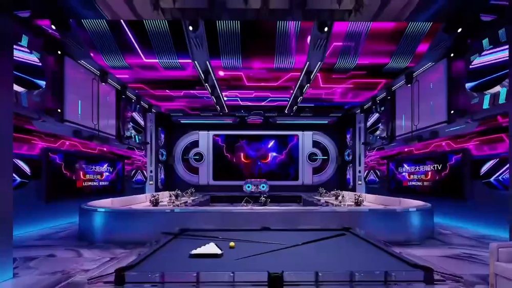 Thi công phòng karaoke hiện đại phong cách Cyberpunk giúp tối ưu trải nghiệm khách hàng và hiệu quả kinh doanh.
