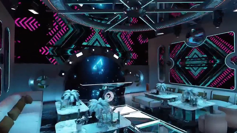 Thiết kế phòng karaoke China hiện đại với màn hình LED nghệ thuật, trần ánh sáng động và nội thất Luxury Lighting cao cấp, tối ưu trải nghiệm giải trí. 