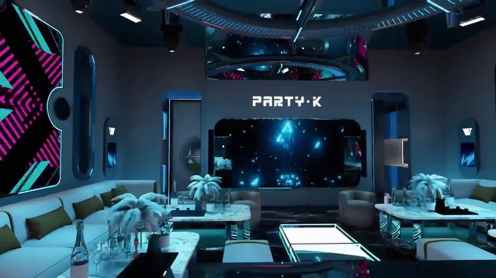 Thiết kế nội thất karaoke KTV China Future nổi bật với trần LED Infinity, vách LED nghệ thuật và bố cục tối ưu 