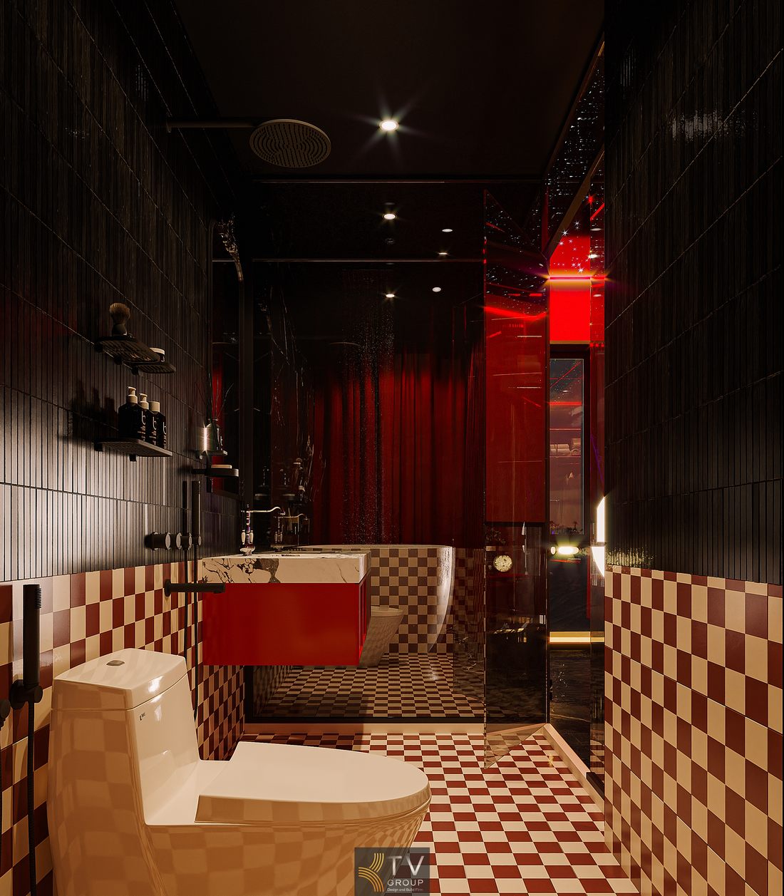 Phòng khách sạn hiện đại với thiết kế ánh sáng nghệ thuật, nội thất tinh chỉnh và không gian mang tính trải nghiệm cao thu hút khách hàng 