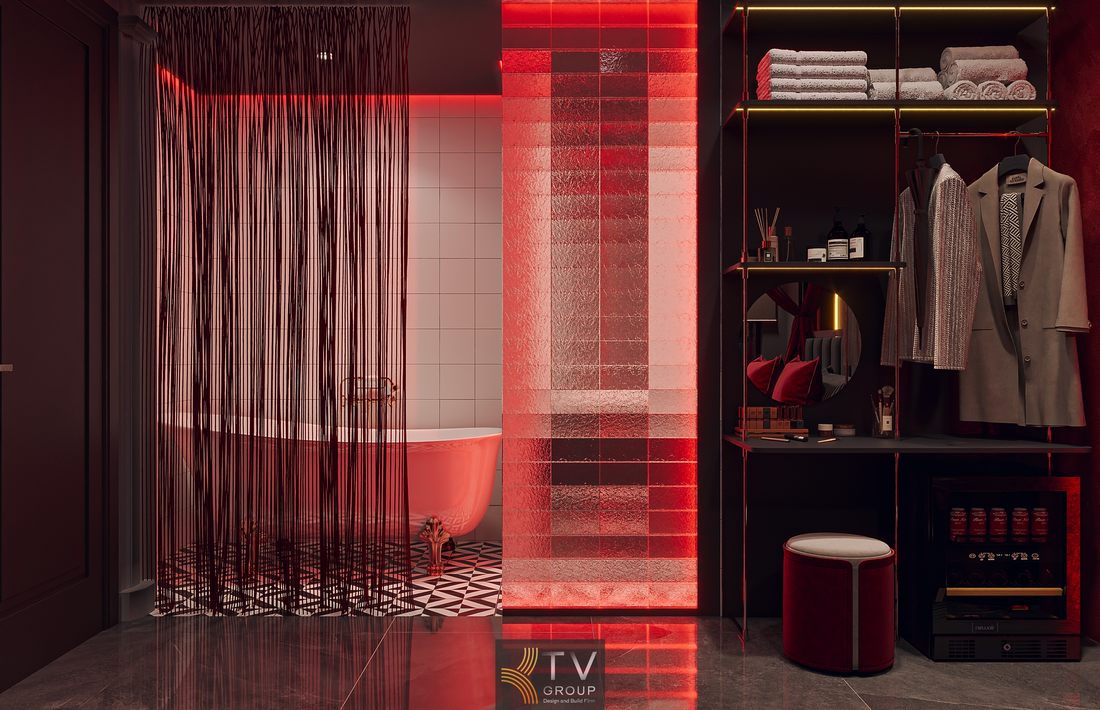 Thiết kế phòng khách sạn concept riêng tư với ánh sáng LED nổi bật, nội thất tinh chỉnh và không gian phù hợp trải nghiệm khách hàng Phòng khách sạn phong cách futuristic với ánh sáng đa sắc, nội thất cá tính và bố trí hợp lý nâng cao trải nghiệm lưu trú