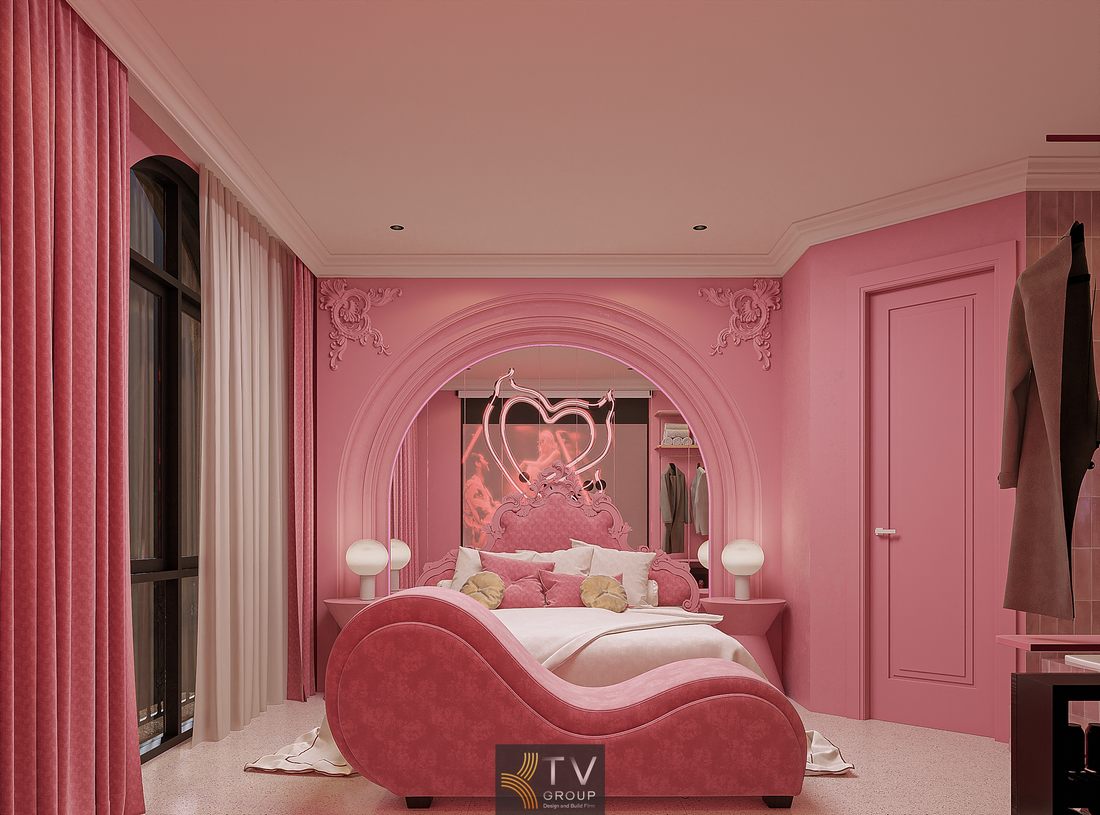 Không gian phòng tắm mở kết nối phòng ngủ tạo trải nghiệm lưu trú mới lạ Thiết kế khách sạn với vật liệu cao cấp và phối màu hài hòa hiện đại 