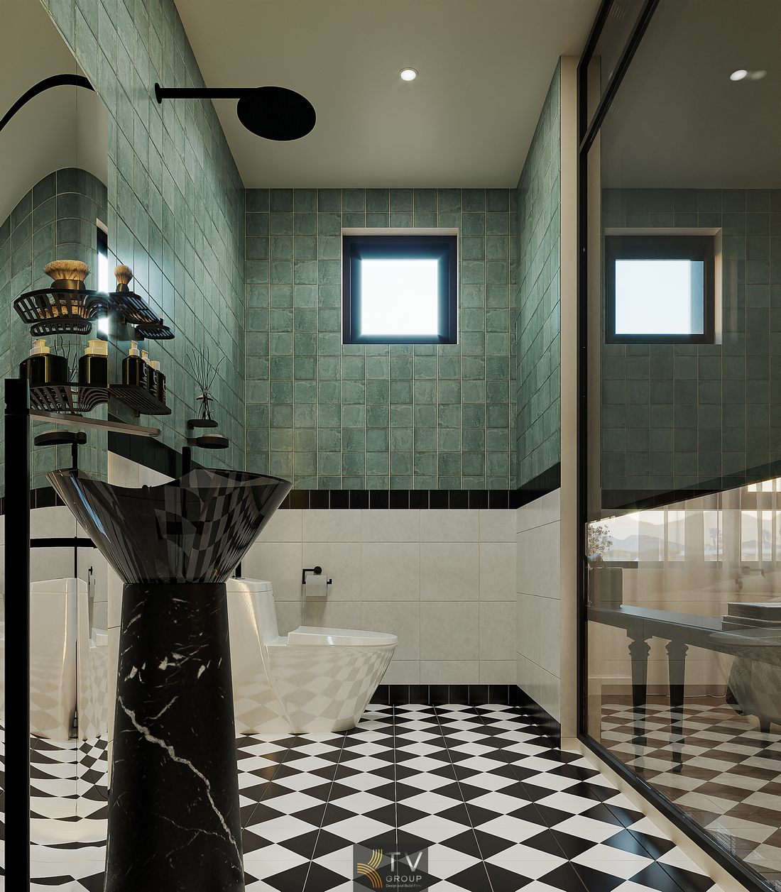 Không gian phòng nghỉ sử dụng sàn gỗ tông sáng, kết hợp ánh sáng tự nhiên và hệ đèn trang trí tạo nên cảm giác ấm cúng, dễ chịu và phù hợp với nhu cầu lưu trú ngắn hạn hoặc dài hạn.