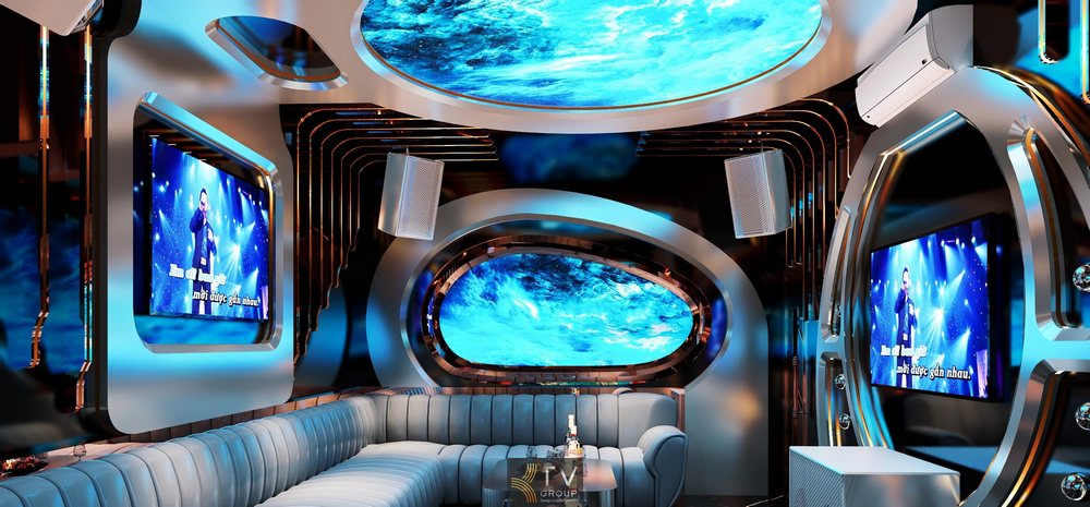 Mẫu phòng karaoke VIP Concept Galaxy Ocean Luxury LED 5D mang phong cách vũ trụ cao cấp, ánh sáng hiện đại, không gian sang trọng, tối ưu trải nghiệm giải trí và vận hành kinh doanh KTV. 